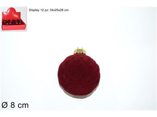 67698 PALLA 8CM FLOCCATA ROMBI BORDEAUXPY32-ZR BURGUNDY