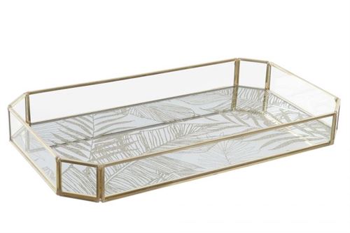 LD-183356 TABULEIRO VIDRO/MTL FOLHAS 31X17X3,5