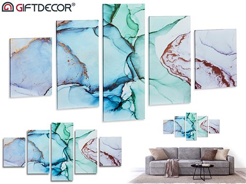 94975 TELA 5 PEÇAS MARMORE AZUL 80X30X8CM