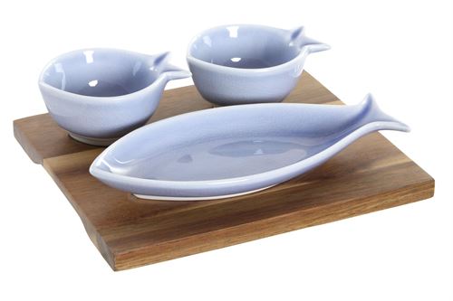 SM-183217 APERITIVO SET 4 PORCELANA 19,5X16,5X1,3