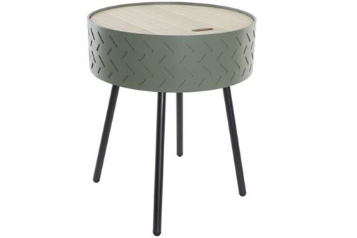 LD-181389 MESA AUXILIAR MDF FERRO 38,5X38,5X45,5 VERDE