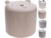 HZ1991500 PUFF VELUDO ANIMAIS 29X27CM.4SORT