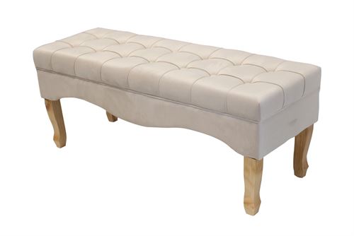 20324544 BANQUETA 119X39X43,5 BEGE VELUDO