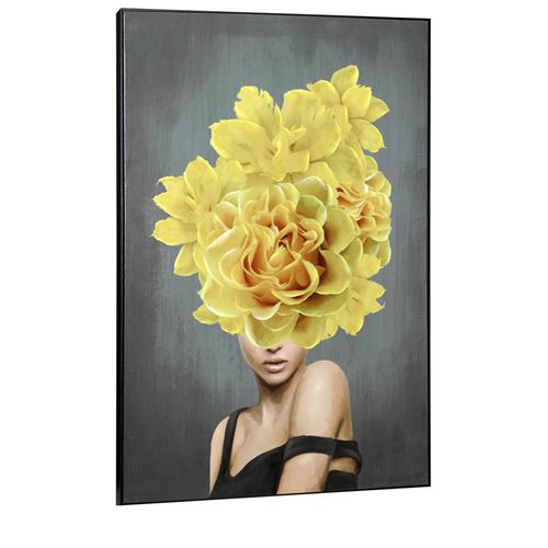 97093 TELA PINTADA MULHER C/FLORES 80X120CM