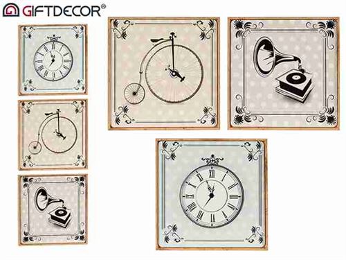 93160 QUADRO VINTAGE 25X25CM SORT3