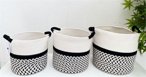 135367 S/3 CESTA CORDA PLSTR-ALG PR 33X33X30