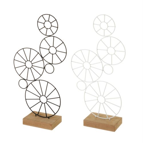 801604 FIGURA DECORATIVA MADEIRA/METAL 23,5X8,5X47CM