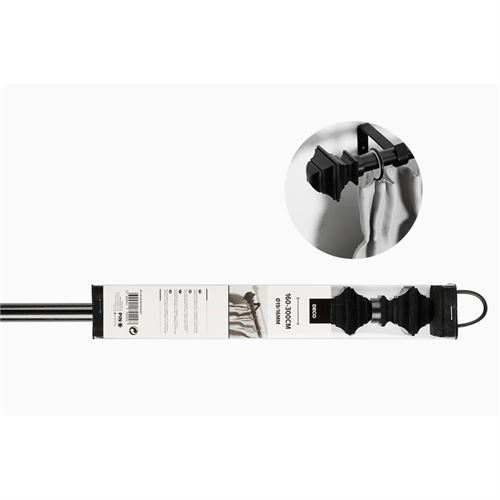 P131279200 VARAO CORTINADO 160-300CM PRETO