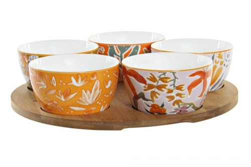 LC-179343 APERITIVO SET6 PRCLN BAMBU 27X27X1 240ML