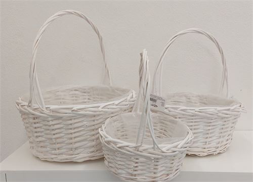 CESTO VERGA BRANCA 36X40CM SET3