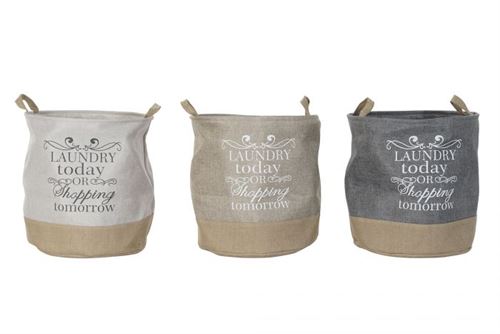 DC-185573 CESTA POLIESTER 39X39X41 LAVANDERIA HOJE 3MOD