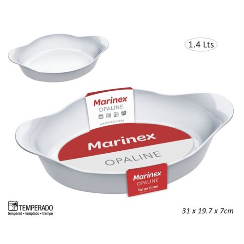 675917 ASSADEIRA OVAL OPALINE 1,4LT 31X19,7X7CM