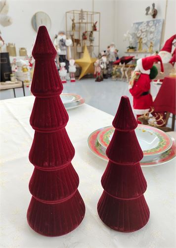 91814 ARVORE NATAL VELUDO GRENAT