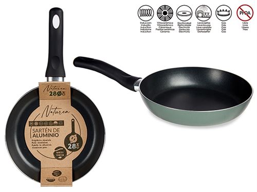 80732 FRIGIDEIRA ALUMINIO 28CM VERDE