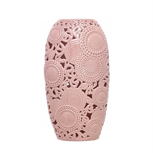 28369 JARRA CERÂMICA ROSA 47CM