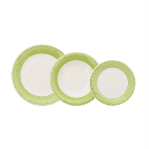 7925014 SERVIÇO DE MESA 18PÇS VERDE