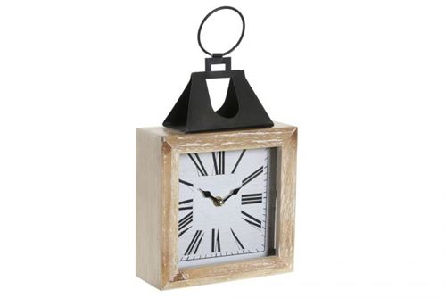 RE-180404 RELÓGIO DE MESA FERRO MDF 20X8X36 NATURAL