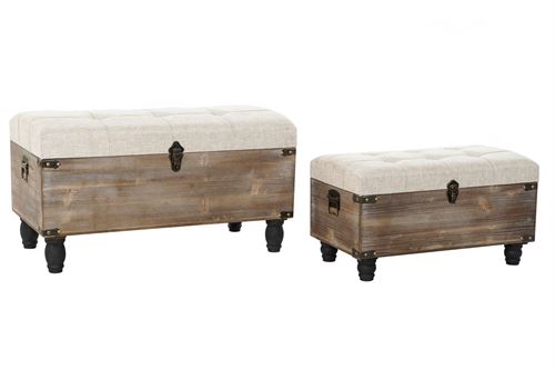 MB-174717 BANQUETA SET 2 MDF PLSTR 80X42X44