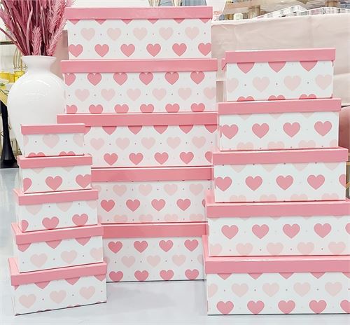 800162 SET 15 CXS HEARTS CRT/PAPEL