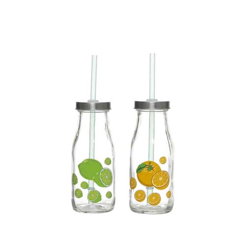 31490 GARRAFA VIDRO TAMPA INOX