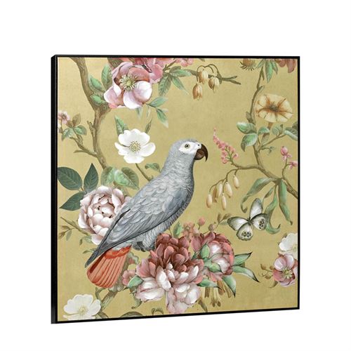 97102 TELA PINTADA PAPAGAIO AMARELO 80X80CM