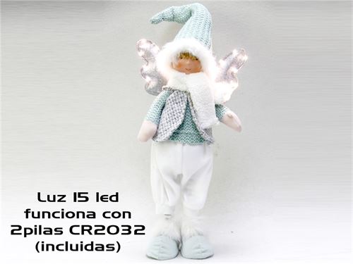 56031 ANJO VERDE PÉ 15LED 60CM
