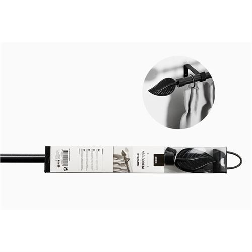 P131279206 VARAO CORTINADO 160-300CM PRETO