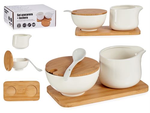 87383 AÇUCAREIRO E LEITEIRA CERAMICA SET2