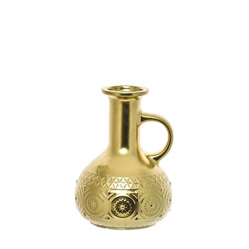 28363 ÂNFORA CERÂMICA  ASTECA GOLD 18,5X26