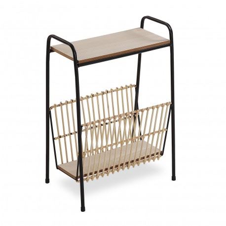20931114 PORTA REVISTAS METAL/RATTAN