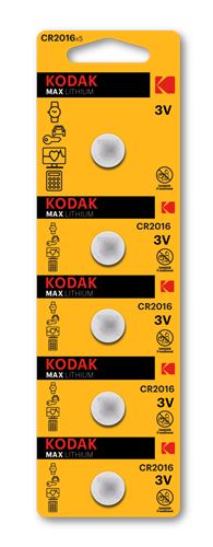 KODAK PILHA ULTRA CR2016 PLISTER 5  TX.ECOV
