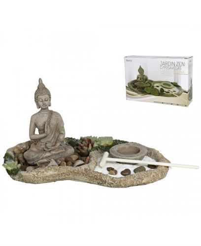 49711 JARDIM ZEN C/CASTIÇAIS 26X14,5X14CM