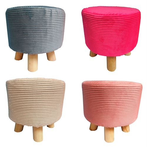 23384 PUFF VELUDO 27X27CM CORES SORT