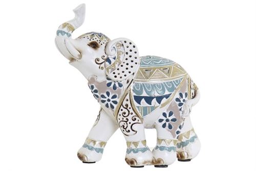 FIGURA RESINA 20X9X24 ELEFANTE BRANCO
