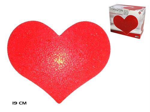 69403 CORACAO SILICONE C/LED 19x16CM