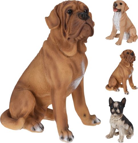 CÃO DECORATIVO POLIRESINA  33X25CM