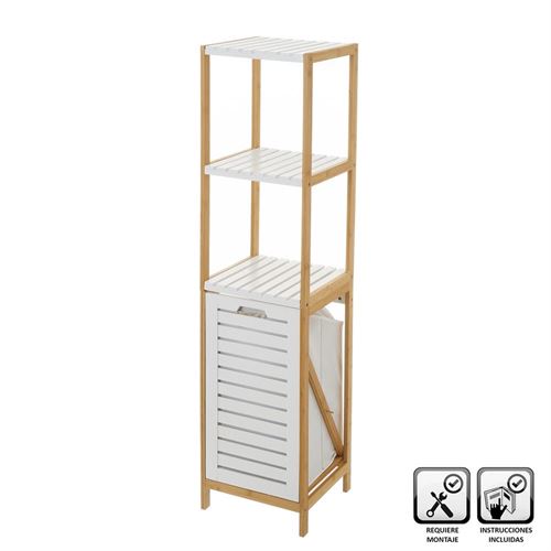 123745 ESTANTES 2 PRAT E 1 CESTO 34X33X140CM