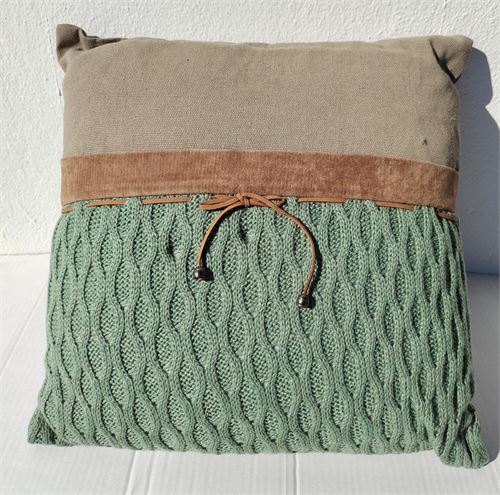 52499 ALMOFADA 45X45 PONTO LAÇO VERDE