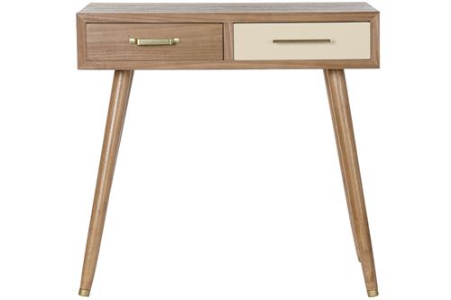 MB-179687 CONSOLA PAULOWNIA METAL 80X40X78 CINZENTO