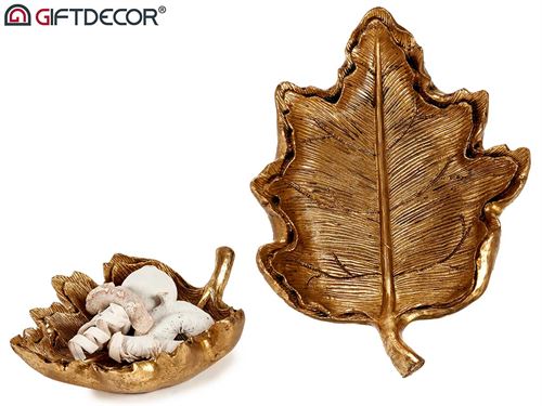 89762 BANDEJA FOLHA DOURADA MEDIA 30,5X23,5X9