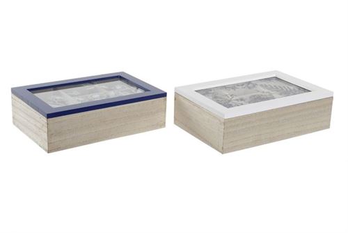 CAIXA CHÁ MDF VDR 23X15X7 2MOD