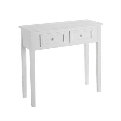 800436 CONSOLA MADEIRA BRANCO 80X30X76,50CM