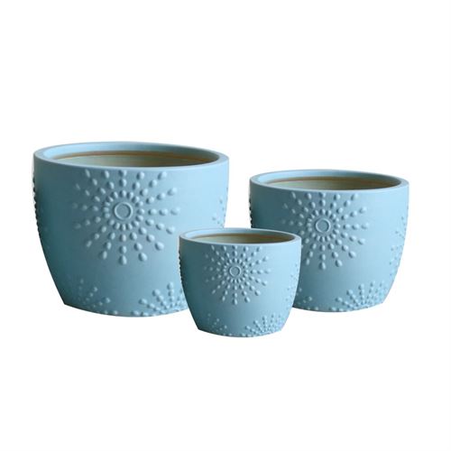 66343 SET 3 VASOS CERAMICA
