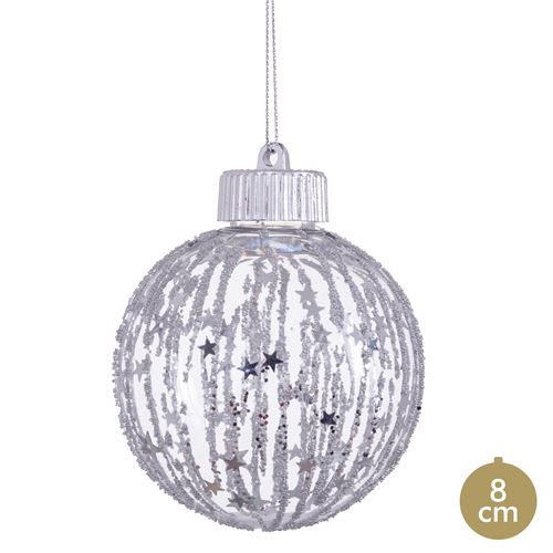 119181 BOLA NATAL 8CM PRATA