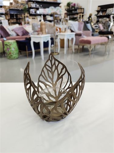 PORTA VELAS METAL 11X12CM