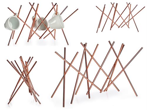 92324 SUPORTE CANECAS METAL COR COBRE