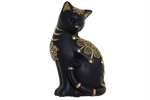 RF-181289 FIGURA RESINA 10X7X17 GATO PRETO