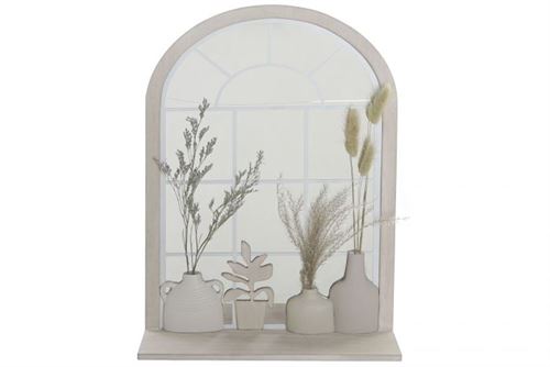 LD-183363 ESPELHO MDF RESINA 35X10X50 PAREDE BEGE