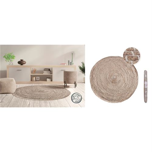 65766 TAPETE REDONDO RATTAN 120CM