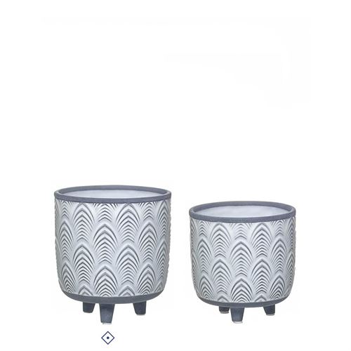 28125 VASO CERÂMICA CINZA 15X13,5CM